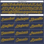 Custom Team Hoodie with Personalized Name and Number - Stitched Navy Gold Sports Pullover Sweatshirt Personalized Stitched