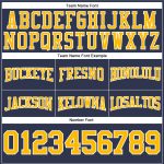 Custom Name Number Navy Gold White Football Hoodie Pullover Sweatshirt - Personalized Team Apparel Personalized Stitched