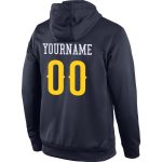 Custom Name Number Sports Hoodie Sweatshirt - Personalized Navy Gold-White Pullover for Team Wear Personalized Stitched Navy