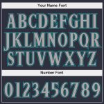 Custom Name and Number Sports Hoodie Pullover Sweatshirt - Personalized Navy Gray-Aqua Design Personalized Stitched Navy