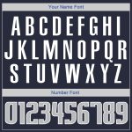 Custom Name Number Hoodie Pullover Sweatshirt for Sports Team in Navy Gray-Blue, Personalized Stitched Design Personalized