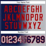 Custom Team Hoodie with Personalized Name & Number, Navy Gray Red Gradient Fashion Sports Pullover Sweatshirt Personalized