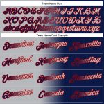 Custom Team Hoodie with Personalized Name & Number, Navy Gray Red Gradient Fashion Sports Pullover Sweatshirt Personalized