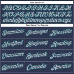 Custom Navy Gray-Teal Sports Pullover Hoodie with Personalized Name & Number - Stitched Sweatshirt Personalized Stitched