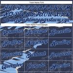 Custom Name and Number Sports Hoodie - Personalized 3D Pattern Design Torn Paper Style Navy Light Blue Pullover Sweatshirt