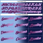 Custom Name and Number Stitched Hoodie in Navy Light Blue-Pink Gradient Fashion Sports Pullover Sweatshirt Personalized Stitched