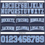 Custom Navy Light Blue-White Football Hoodie Sweatshirt with Personalized Name and Number Personalized Stitched Navy Light