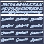 Customizable Sports Hoodie with Team Name and Number - Stitched Navy Light Blue-White Pullover Sweatshirt Personalized Stitched