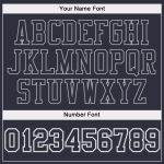 Custom Name and Number Sports Pullover Hoodie for Team - Personalized Navy Navy-Gray Sweatshirt Personalized Stitched Navy