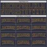 Custom Name and Number Sports Hoodie - Personalized Navy and Old Gold Pullover Sweatshirt for Teams Personalized Stitched
