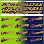 Custom Team Name Number Personalized Hoodie Pullover Sweatshirt in Navy Neon Green-Pink Gradient Fashion Sports Design Personalized