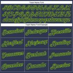 Personalized Sports Hoodie Custom Name & Number - Navy Neon Green Stitched Pullover Sweatshirt Personalized Stitched Navy