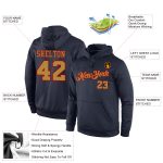 Custom Name Number Sports Hoodie Pullover Sweatshirt - Navy Old Gold-Red Team Design Personalized Stitched Navy Old Gold-Red