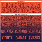 Custom Team Name Number Pullover Hoodie - Personalized Navy Orange Fade Stitched Fashion Sports Sweatshirt Personalized Stitched