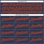 Custom Name and Number Stitched Navy Orange Sports Hoodie Pullover Sweatshirt Personalized Stitched Navy Orange Sports Pullover