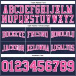 Custom Team Football Pullover Hoodie Sweatshirt for Men Women - Personalized Stitched Name & Number in Navy Pink White Personalized