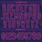 Custom Name and Number Sports Hoodie with 3D Pattern Design in Navy and Purple-Pink - Personalized Stitched Pullover Sweatshirt
