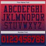 Custom Name Number Sports Hoodie Pullover Sweatshirt in Navy Red Fade Fashion - Personalized Team Apparel Personalized Stitched