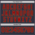 Custom Name and Number Sports Hoodie Pullover Sweatshirt in Navy Red and Old Gold - Personalized Team Apparel Personalized