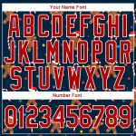 Custom Name and Number 3D Sports Sweatshirt Hoodie for Christmas - Personalized Navy Red-White Design Personalized Stitched