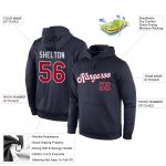 Custom Name Number Sports Hoodie Pullover Sweatshirt - Personalized Red White Navy Team Apparel Personalized Stitched Navy