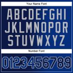 Custom Navy Gradient Sports Hoodie with Name & Number - Personalized Stitched Pullover Sweatshirt Personalized Stitched Navy