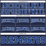 Custom Navy Royal-White Football Hoodie with Personalized Stitched Name & Number - Pullover Sweatshirt Personalized Stitched