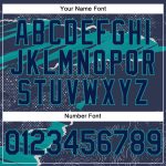 Custom Team Name and Number Sports Hoodie - Personalized Navy Teal 3D Torn Paper Design Pullover Sweatshirt Personalized