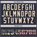 Custom Navy Vintage USA Flag Sports Hoodie Sweatshirt with Stitched Name and Number - Personalized Pullover Personalized