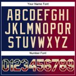 Custom Vintage USA Flag Sweatshirt Hoodie with Personalized Name & Number - Navy Maroon Cream Pullover for Sports Teams Personalized