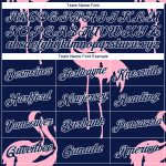Custom Name Number Flamingo Sports Pullover Hoodie Personalized 3D Pattern Navy-White Sweatshirt Personalized Stitched Navy-White