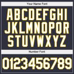 Custom Name Number Sports Hoodie Pullover Sweatshirt in Navy White-Gold - Personalized Team Apparel Personalized Stitched
