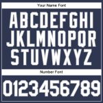 Custom Personalized Sports Hoodie - Navy White-Gray Stitched Pullover Sweatshirt with Team Name and Number Personalized Stitched
