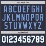 Personalized Custom Team Name Number Hoodie Sweatshirt Pullover Navy Light Blue Stitched Sports Personalized Stitched Navy