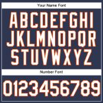 Custom Navy White Orange Sports Hoodie Pullover Sweatshirt - Personalized Stitched Design Personalized Stitched Navy White-Orange
