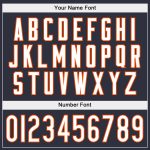 Custom Name Number Navy Orange White Sports Hoodie Pullover Sweatshirt - Personalized Team Apparel Personalized Stitched