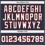 Custom Name Number Hoodie - Personalized Stitched Navy White-Red Sports Pullover Sweatshirt Personalized Stitched Navy White-Red