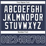 Custom Team Hoodie with Personalized Name and Number - Navy White Stitched Sports Pullover Sweatshirt Personalized Stitched