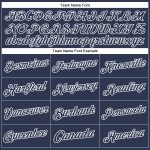 Custom Team Hoodie with Personalized Name and Number - Navy White Stitched Sports Pullover Sweatshirt Personalized Stitched