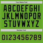 Custom Team Hoodie with Personalized Name and Number - Neon Green, Black & Old Gold Pullover Sports Sweatshirt Personalized