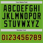 Custom Team Name Number Sports Hoodie Pullover Sweatshirt Neon Green Black-Orange Personalized Stitched Neon Green Black-Orange