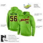 Custom Team Name Number Sports Hoodie Pullover Sweatshirt Neon Green Black-Orange Personalized Stitched Neon Green Black-Orange