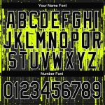 Custom Team Hoodie Personalized with Name & Number, Neon Green Black-White 3D Pattern Sports Pullover Sweatshirt Personalized