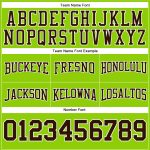Custom Football Hoodie with Personalized Name & Number - Neon Green & Brown-White Pullover Sweatshirt Personalized Stitched