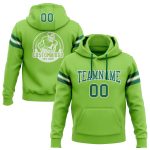 Custom Name Number Neon Green Football Hoodie Sweatshirt Pullover - Personalized Stitched Team Apparel Personalized Stitched