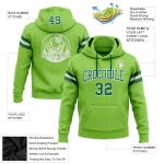 Custom Name Number Neon Green Football Hoodie Sweatshirt Pullover - Personalized Stitched Team Apparel Personalized Stitched