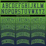 Custom Name and Number Hoodie - Personalized Stitched Neon Green Navy Fade Fashion Sports Pullover Sweatshirt Personalized