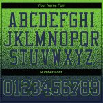 Custom Name and Number Hoodie - Personalized Stitched Neon Green Navy Fade Fashion Sports Pullover Sweatshirt Personalized