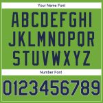 Custom Neon Green Navy-Gray Sports Hoodie with Personalized Name and Number - Stitched Pullover Sweatshirt Personalized Stitched