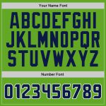 Custom Neon Green Navy-White Sports Hoodie with Personalized Name and Number - Stitched Pullover Sweatshirt Personalized
